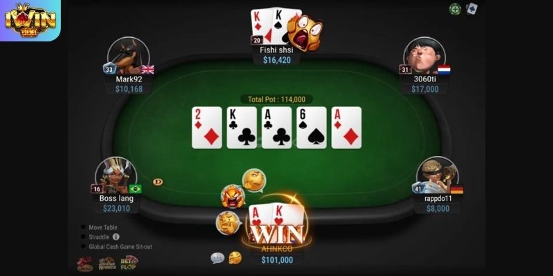 Chơi Poker IWIN trực tuyến giao diện chuyên nghiệp