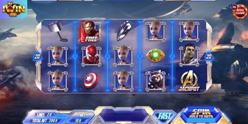 Giao diện nổ hũ Siêu Anh Hùng IWIN chuyển động mượt mà