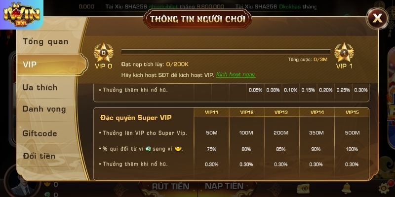 IWIN VIP - Trải Nghiệm Đẳng Cấp Với Nhiều Đặc Quyền Đặc Biệt